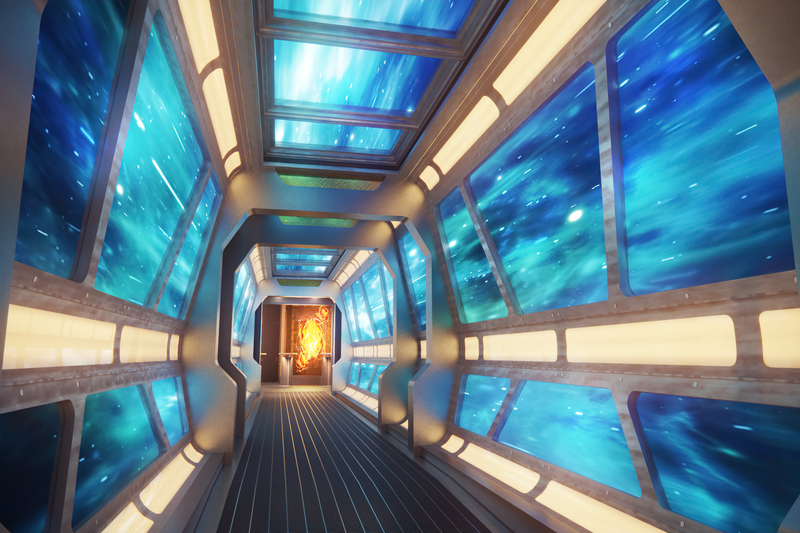 Ta del av den virtuella världen i "Galaxy Pavilion"