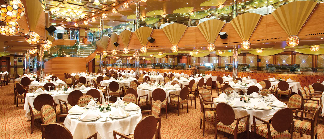 Á la carte-matsalen ingår tillsammans med buffetrestaurangen.